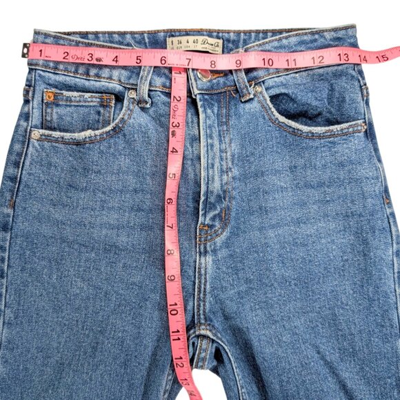 Denim Company Women's 4 Hi Rise Distressed Hem Boyfriend Jeans - Picture 4 of 8